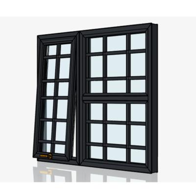 China Magnetic Screen Basement Insulated Window With Grid Design Aluminum Garden Window Awning Window for sale