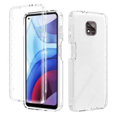 China Wholesale 360 ​​Tpu Front Frame tpu PC Mobile Phone Shockproof Protective Clear Transparent Case For Motorola G30 Gpower for sale