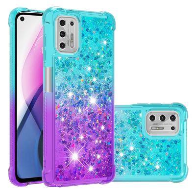 China Tpu Glitter Bling Change Color Shockproof Mobile Phone Case For Motorola G Stylus E7 Power G9plus E6 for sale