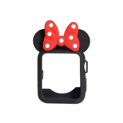 China Cute Fashionable Soft Silicone Mouse Ear Watch Case Cover Device For 38mm 42mm Apple Watch Series 6 5 4 for sale