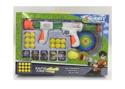 China Safe Kids Sports Toys Pump And Launch Blaster Shooting Toy Gun With Foam Balls for sale