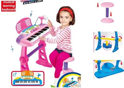 China Plastic Kids Musical Instrument Toys With Chair , Children's Keyboard Piano for sale