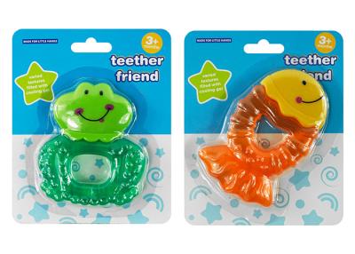 China Brinquedos infantis dados forma animal do bebê que refrigeram Teether com superfícies Textured macias à venda