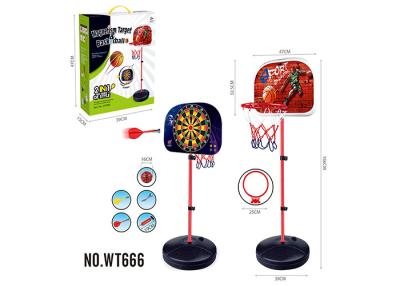 China Portable 2 In 1 Magnetic Dart And Little Tikes Adjustable Basketball Hoop for sale