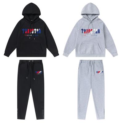 China High Quality Design Logo Autumn Winter Trapstar Sportswear Wholesale Custom Anti-wrinkle Tracksuit Set Teak Fleece Tracksuits For Men for sale