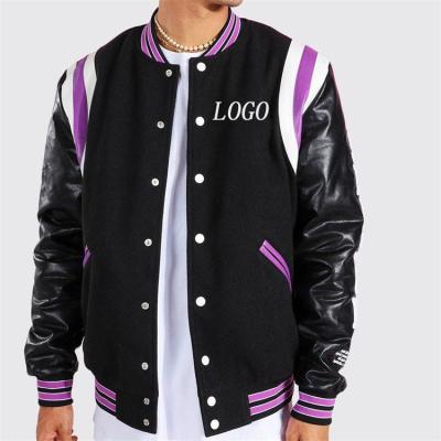 China Regular Custom Loose Logo Fashion Black Wind Breaker Sports Baseball Jacket For Men for sale