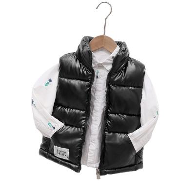 China Autumn Winter New Design Kids Breathable Down Vest Boys Girls Cotton Stand Collar Baby Winter Vest Children Stripper Vest for sale