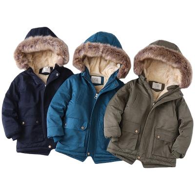 China Wholesale Autumn baby girls faux fur windproof down winter hooded kids coats boy jackets thick warm child parkas outwear for sale