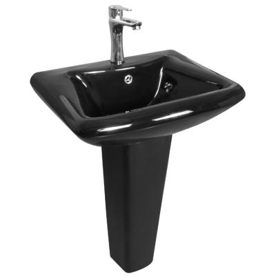 China Easy Clean NEW ORIGINAL ceramic High-performance pedestal freestanding basin for sale