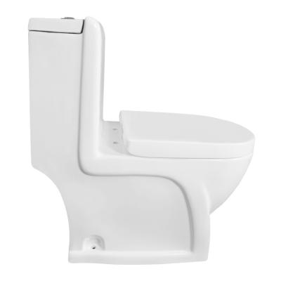 China Cheap bathroom space saver china factory price automatic operation stylish one piece ceramic toilet for sale