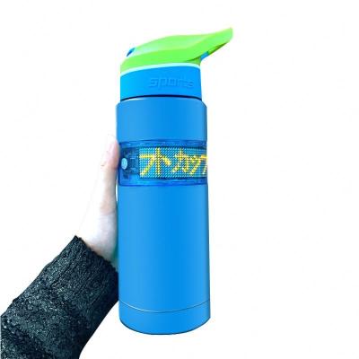 China Outdoor Sport Stocked Led Friendly Water Bottle Beverage Mug Tea Cup With Screen APP Programmed Smart Display Panel for sale