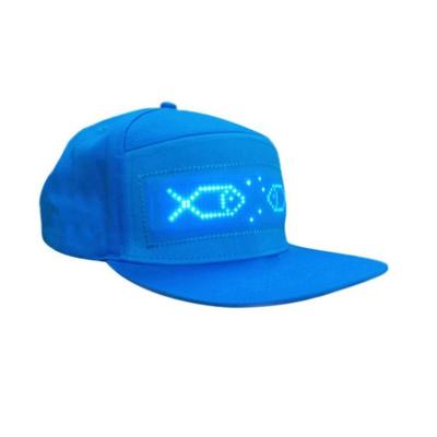 China JOINT Factory Wholesale Sports Cap Battery Charging LED Display Multi-Language Gorras Snapback LED Message Cap LED Advertising Hat for sale