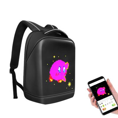 China Manufacturer Waterproof Smart LED Backpack with Colorful Panel and DIY Programmable LED Sign Laptop Daypack for sale