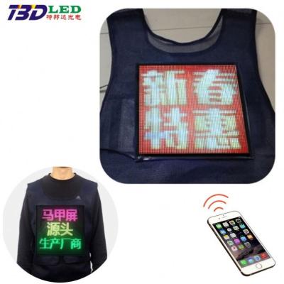 China Indoor Advertising LED Jacket LED Vest With Dynamic LED Billboard APP Custom Voices Portable LED Screen Sales Promotion LED Vest for sale