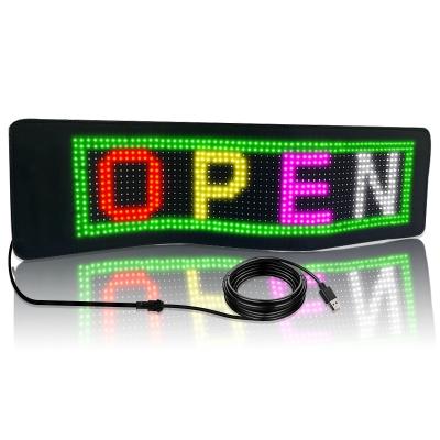 China Indoor Flexible Advertising LED Display Programmable Logo Light Soft Matrix Panel Smart APP Texts Car Window Sign Store LED Display Board for sale