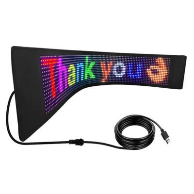 China Indoor Flexible LED Pattern Message Display Screen Pixel LED Matrix Panel APP Programmable Scrolling Animation Text Digital Signs For C for sale