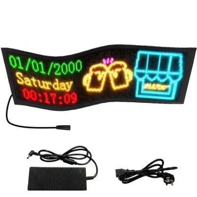 China Indoor Three Lines Text Portable APP Portable Illuminated Thin Bendable Instant Digital Display Flexible Advertising Scrolling Message Board for sale