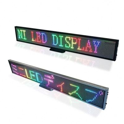 China P5 16*128 Indoor Pixels WIFI Indoor Scrolling Text Led Signs 66cm LED Display Screen Desk Panel For Shop, Wall, Windows, Bars for sale