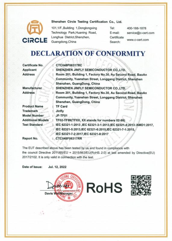 RoHS - Shenzhen Jinfly Semiconductor Corporation