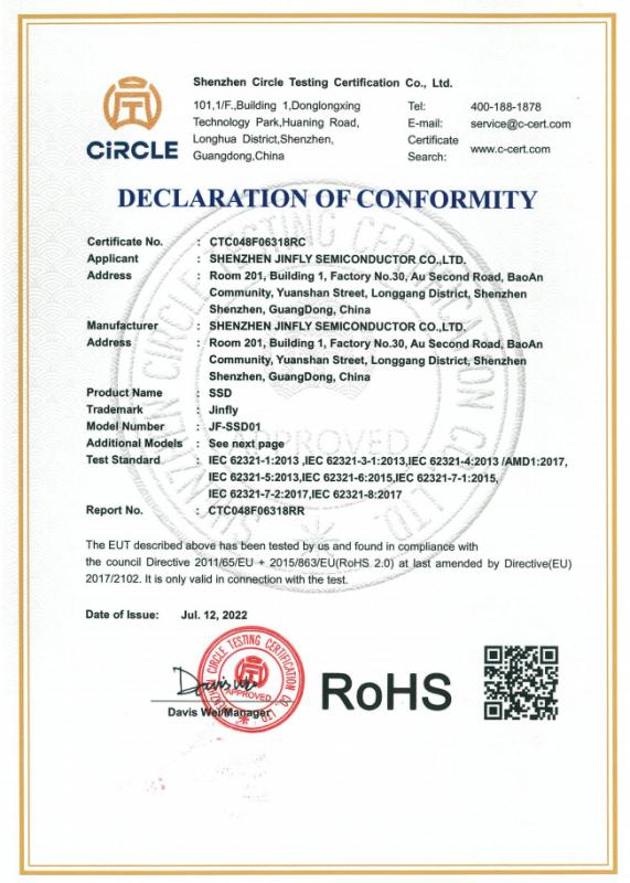 RoHS - Shenzhen Jinfly Semiconductor Corporation