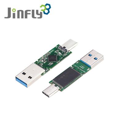 China Promotion\Business\Type-C Flash Original Wholesale USB Drive Chip 32G/64G/128G/256G Flash Chips School Manufacturer\Office JINFLY PCBA OTG 4gb 8gb 16gb USB for sale