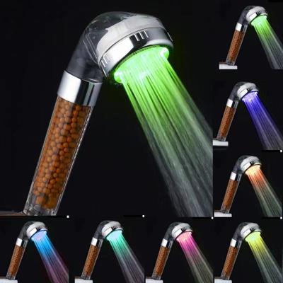 China High Quality Multi Color Without Led Diverter Small Rainbow Shower Head Temperature Control LED Filter Shower SDS-B22 for sale