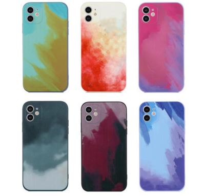 China Anti-drop Factory Supply RICOO Funda De Telefono Estuche Carcasa Phone Case For iphone 13 Case Watercolor Funda Silicon Volante Case for sale