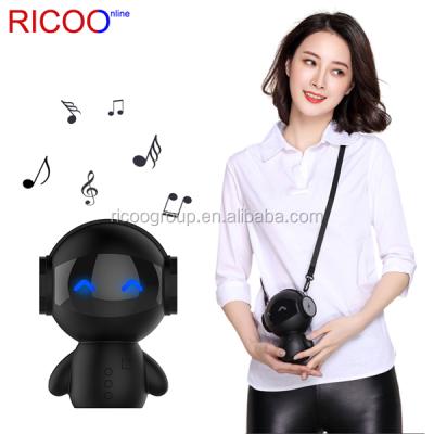 China Wireless Charger For RICOO Mobile Phone Factory Supply Robot Smart Speaker Mini Bass Stereo Music Box Smar Speaker Wireless Power Bank With Speaker for sale