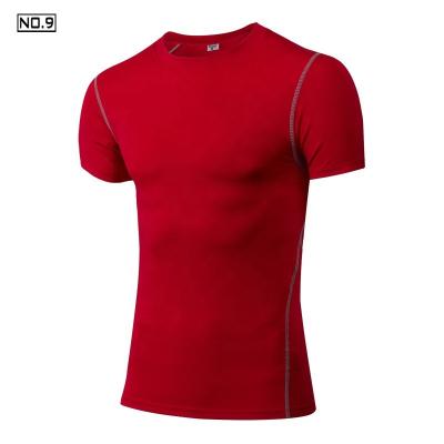 China Custom High Quality Anti-Wrinkle Gym Style Keep Up Muscle Cool Slim Fit Men'S Stretch T-Shirts Run Workout T Shirt for sale