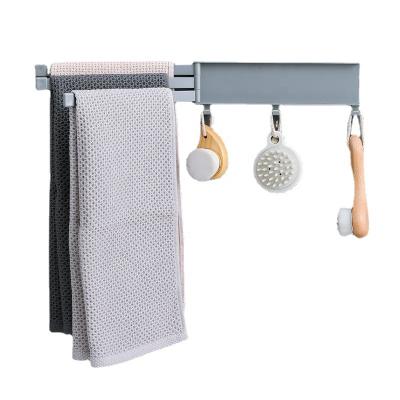 China A3027Punch-free Modern Rotary Towel Rod Sticker Towel Holder Bathroom Wall Hanging Towel Holder Toilet Rack for sale