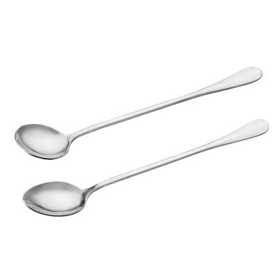 China A2847Korean Stainless Steel Spoon Long Creative Desktop Teaspoon Long Stirring Spoon for sale