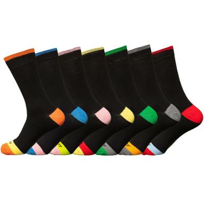 China Viable Colorful Heel Toe Cotton Material Seven Days Week Socks, Custom Design Men's Casual Weekly 7 Days Socks for sale