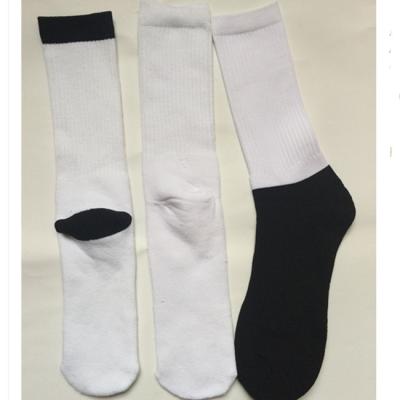 China Eco-friend Breathable Wholesale Polyester Empty Socks,Custom Polyester Mens White Empty Socks For Printing for sale