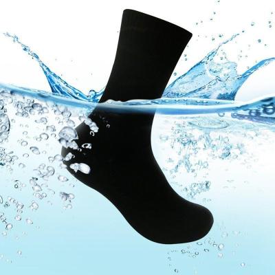 China High Elastic Fiber Nylon Waterproof Breathable Socks Anti-Slip, Coolmax Comfort Running Riding Outdoor Sport Socks Black for sale