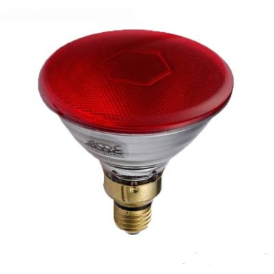 China Low Wattage Par38 Glass Red Chicken Warm Infrared Heater Lamp Bulb for sale