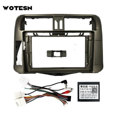 China Single Color with No Pattern Car Radio Facial Frame for 2010-2013 Toyota PRADO Deluxe 9 Inch car video dashboard with Car wires Canbus Radio Wotesn for sale