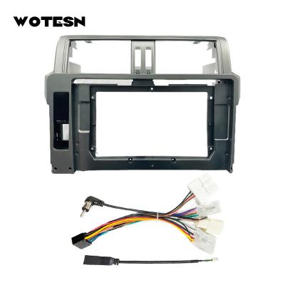 China Single Color Without Model Car Radio Face Frame For Toyota PRADO 2010-2013 With Wiring Cable Harness Connector 9 Inch Wotesn for sale