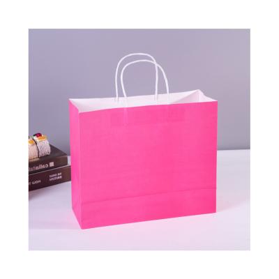 China Recyclable Custom Luxury Square Christmas Wrapping Paper Bag Full Color Kraft Paper Bag Gift Printed Kraft Paper Bag for sale