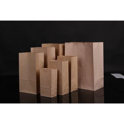 China Recyclable White Kraft Paper Food Bags Proof Food Kraft Paper Bags Hot Foods Packaging Kraft Paper Bags for sale