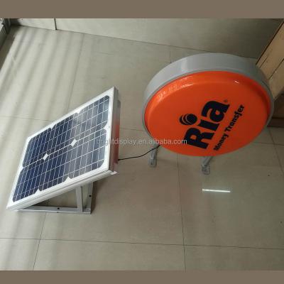 China New Indoor Outdoor Outdoor Solar Display Round Light Box With Printing for sale