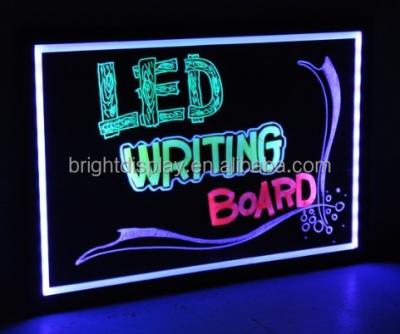 China Light High Brightness RGB 5050 Illuminated Erasable Neon Led Message Writing Board for sale