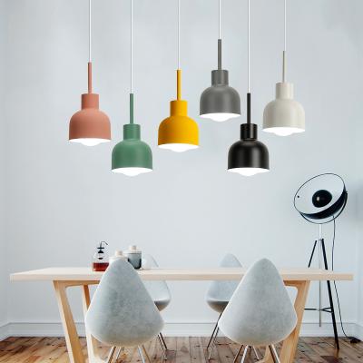 China Modern Simple Aluminum Colorful Pendent Decorative Light Nordic Chandelier for sale