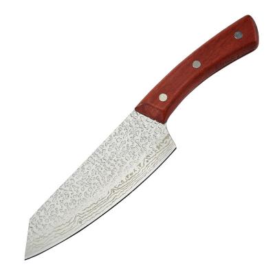 China Hot Selling Viable Wholesale High Quality Kitchen Knives 6inch 7inch 8inch High Quality Forged Damascus Cleaver for sale