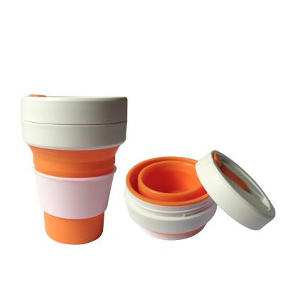 China 2022 Tumbler Sustainable Plastic Cup Silicone Foldable Coffee Mug For Outdoor Sports Travel for sale