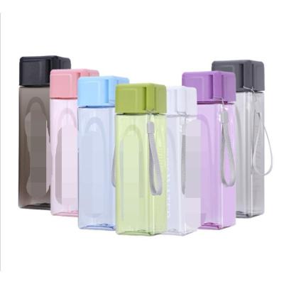 China Factory Sustainable Wholesale Customized BPA Transparent Environmentally Friendly Sports Plastic Water Bottle With Straw for sale