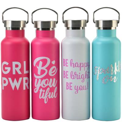 China Sustainable Wholesale Customized 750ml Temperature Sensing Stainless Steel Color Changing Outdoor Sports Water Bottle for sale