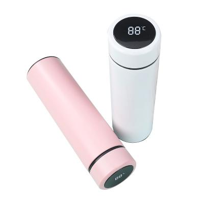 China Viable Wholesale Smart Vacuum Cup LED Digital Temperature Display Sublimation Insulated Water Bottle for sale