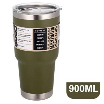 China 30oz Stainless Steel Car Disposable Double Wall Vacuum Tumbler Insulated Travel Coffee Mug for sale