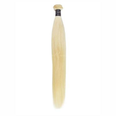 China Smoothest Human Hair Bundles Virgin Cuticle Aligned Malaysian Human Hair Bundles, Soft Silky Straight With Closure, 613 Blonde Remy Hair for sale