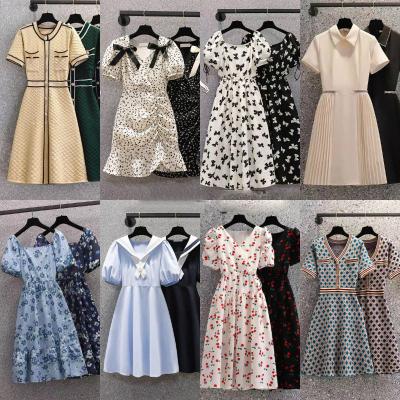 China Wholesale South Korea High Quality Clothing Lace Elegant Casual Outfits Dry Cleaning Ruched Fluffy Dress Balls Women's Sleeves for sale